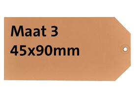 Label karton nr 3 200gr 45x90mm chamois 1000 stuks
