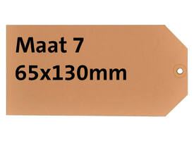 Label karton nr 7 200gr 65x130mm chamois 1000 stuks