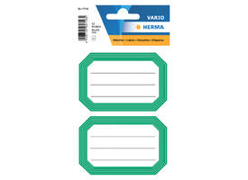 Etiket HERMA 5716 82x55mm schrift groene rand 12 stuks