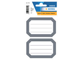 Etiket HERMA 5719 82x55mm schrift grijze rand 12 stuks