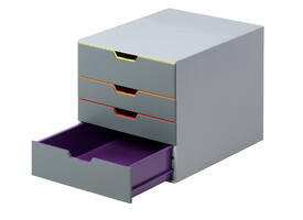 Ladenbox Durable Varicolor 4 laden grijs