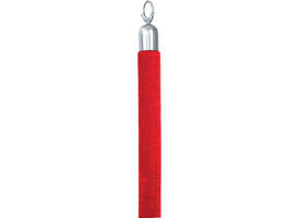 Afzetkoord Securit 150cm rood met chroome knop
