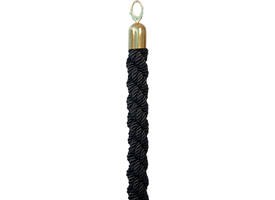 Afzetkoord Securit 150cm zwart met goudkleurige knop
