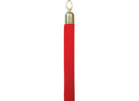 Afzetkoord Securit 150cm rood met goudkleurige knop