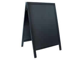 Stoepbord Securit 550x850x30mm zwart hout