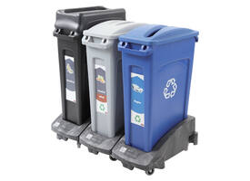 Onderstel Rubbermaid Slim Jim zwart