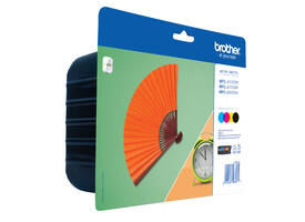 Inktcartridge Brother LC-129XLVALBP zwart + 3 kleuren