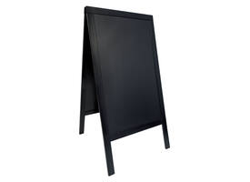 Stoepbord Securit 700x1250x40mm zwart hout