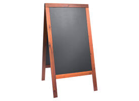 Stoepbord Securit 700x1250x40mm mahonie hout