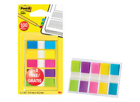 Indextabs Post-it 6835 11.9x43.1mm 3+2 gratis assorti 100 tabs