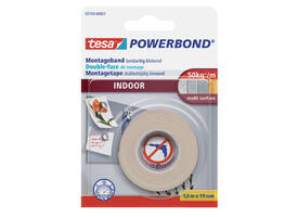 Dubbelzijdig montagetape tesa® Powerbond Indoor 1,5mx19mm wit