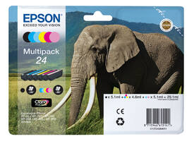 Inktcartridge Epson 24 T2428 foto HD zwart + 5 kleuren