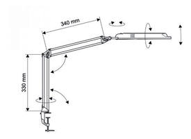 Bureaulamp MAUL Atlantic LED tafelklem zwart