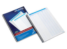 Doorschrijfkasboek Djois Atlanta met kopie (carbon) A4 4 geldkolommen met BTW