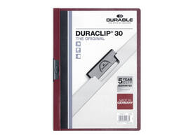 Klemmap Durable Duraclip A4 3mm 30 vellen aubergine