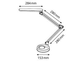 Bureaulamp Hansa led 4 stars zwart