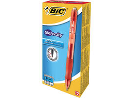Gelschrijver Bic Gel-ocity medium rood