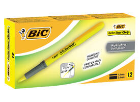 Markeerstift Bic brite liner grip geel