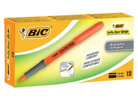 Markeerstift Bic brite liner grip oranje