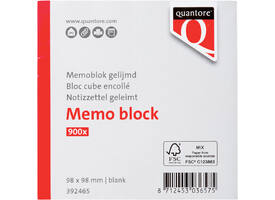 Memoblok Quantore kopgelijmd 98x98mm 900 vel
