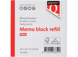 Memoblaadjes Quantore losbladig 90x90x90mm 900 vel