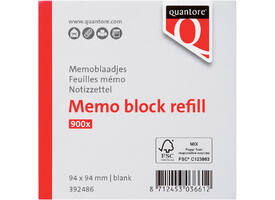 Memoblaadjes Quantore losbladig 94x94x90mm 900 vel