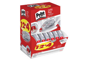 Correctietape Pritt navulbaar 4.2mmx12m Flex promopack à 12+4 gratis