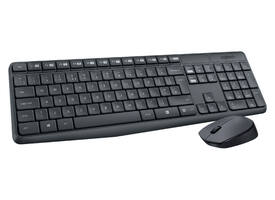 Toetsenbord- en muisset Logitech MK235 draadloos QWERTY zwart