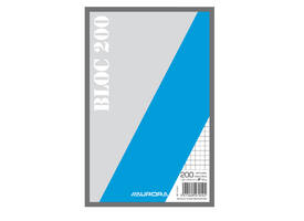 Kladblok Aurora 135x210mm ruit 5X5mm 200 vel 45gr
