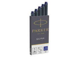 Inktpatroon Parker Quink permanent blauw pak à 5 stuks