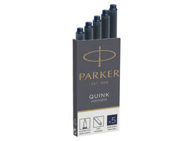 Inktpatroon Parker Quink permanent blauwzwart pak à 5 stuks