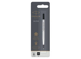 Rollerpenvulling Parker Quink medium zwart blister à 1 stuk