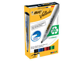 Whiteboardmarker Bic Velleda 1701 rond large assorti doos à 4 stuks