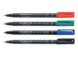 Viltstift Staedtler Lumocolor 318 permanent F rood