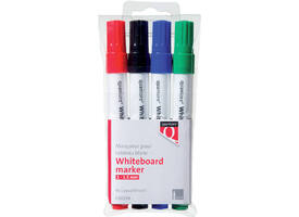 Whiteboardmarker Quantore rond 1-1.5mm 4 stuks assorti