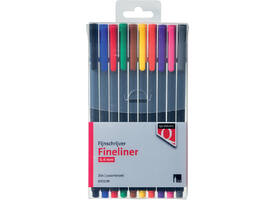 Fineliner Quantore assorti blister à 10 stuks