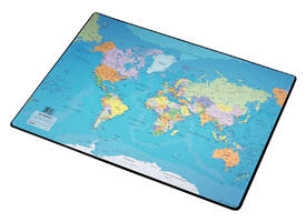 Onderlegger Esselte 40x53cm met wereldkaart Nederlands