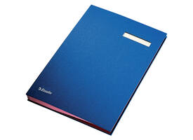 Vloeiboek Esselte karton 20 tabbladen blauw