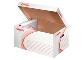 Archief- en transportdoos met deksel Esselte 560x265x380mm wit