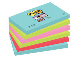 Memoblok Post-it 655 Super Sticky 76x127mm Cosmic 6 stuks