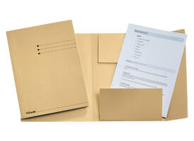 Dossiermap Esselte A4 3 kleppen manilla 275gr beige