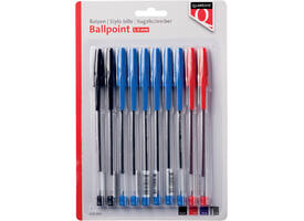 Balpen Quantore stick assorti blister 10 stuks