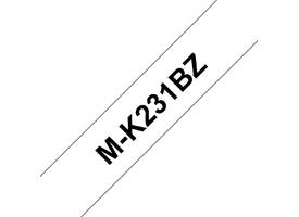 Labeltape Brother P-touch M-K231 ongelamineerd 12mm zwart op wit