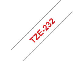 Labeltape Brother P-touch TZe-232 standaard 12mm rood op wit