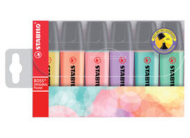 Markeerstift STABILO BOSS Original 70/6 pastel assorti etui à 6 stuks