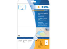 Etiket HERMA 4683 210x148mm transparant mat 50 stuks