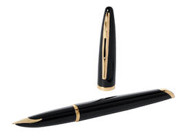 Vulpen Waterman Carene Sea black lacquer GT medium