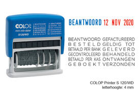 Woord-datumstempel Colop Printer Mini S 120/WD 12 teksten