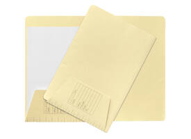 Dossiermap Djois folio 1 klep 160gr lichtgeel