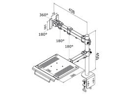 Laptoparm Neomounts D960 10-27" met klem zwart